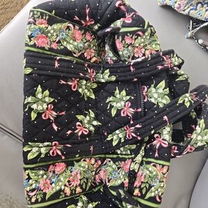 Vera Bradley Black Floral Shoulder Bag